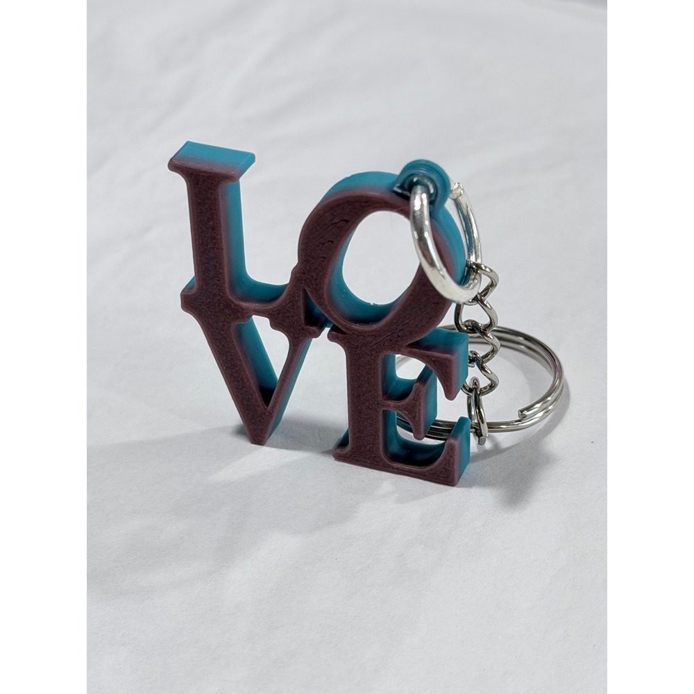 Handmade 3D Printed LOVE Keychain Stacked Letter Bag Charm Gift - Color Galaxy - Picture 4 of 4